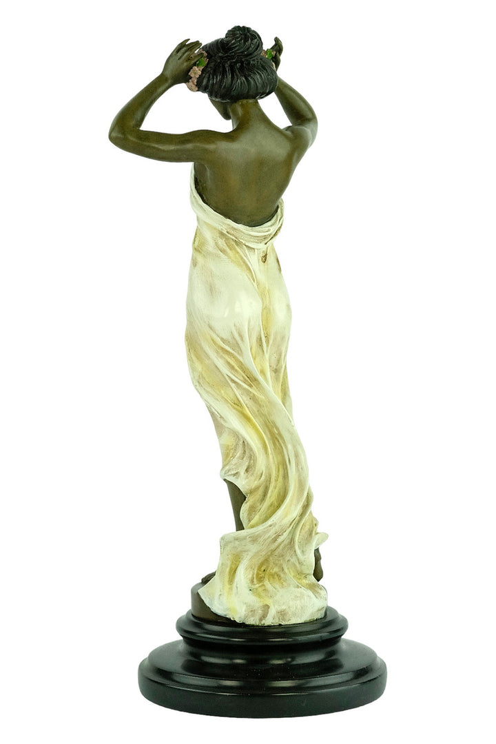 Bronze Nymph Sculpture Painted Bronze Wood Nymph Statue Pittaluga Sculpture Bronze Sculpture in Art Nouveau Style Bronze Female Statue Art