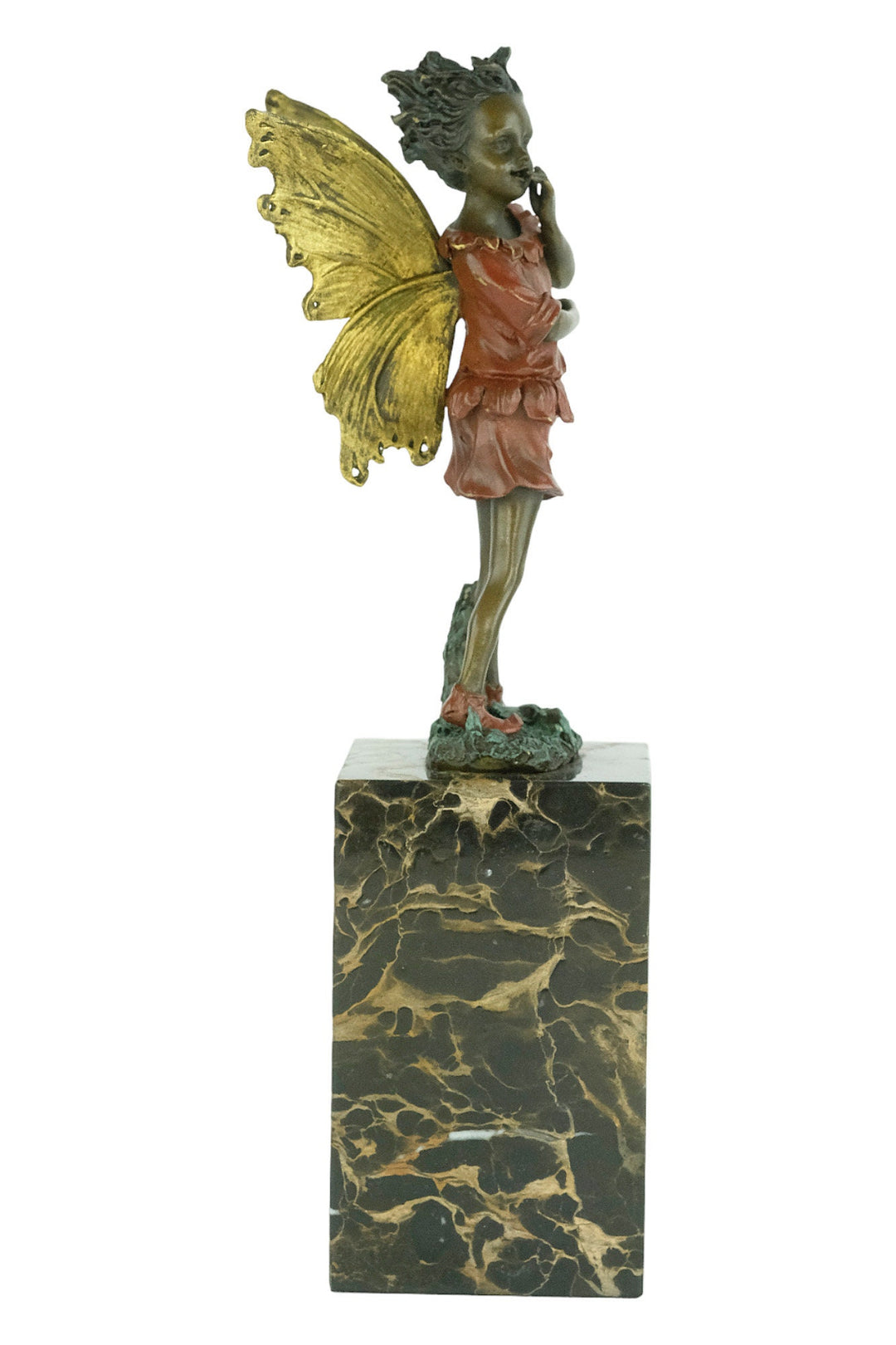 Cold Painted Bronze Winged Fairy Sculpture Bronze Milo Figurine Winged Fairy Statue Bronze Art Sculpture Mythology Figurine Winged Nymph Art