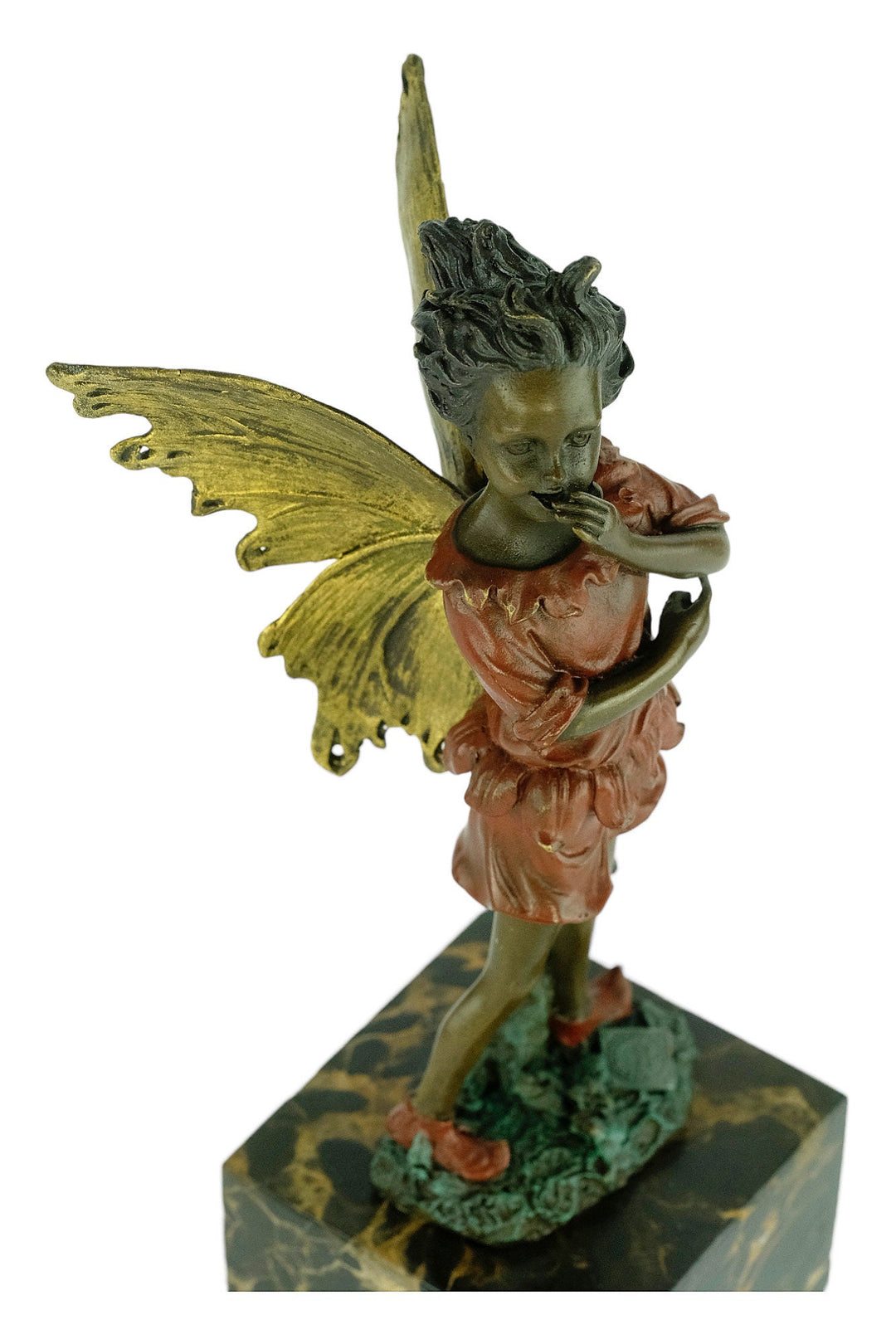 Cold Painted Bronze Winged Fairy Sculpture Bronze Milo Figurine Winged Fairy Statue Bronze Art Sculpture Mythology Figurine Winged Nymph Art