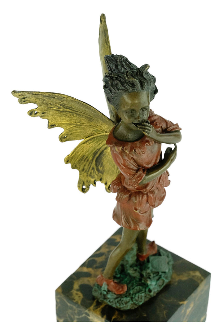 Cold Painted Bronze Winged Fairy Sculpture Bronze Milo Figurine Winged Fairy Statue Bronze Art Sculpture Mythology Figurine Winged Nymph Art