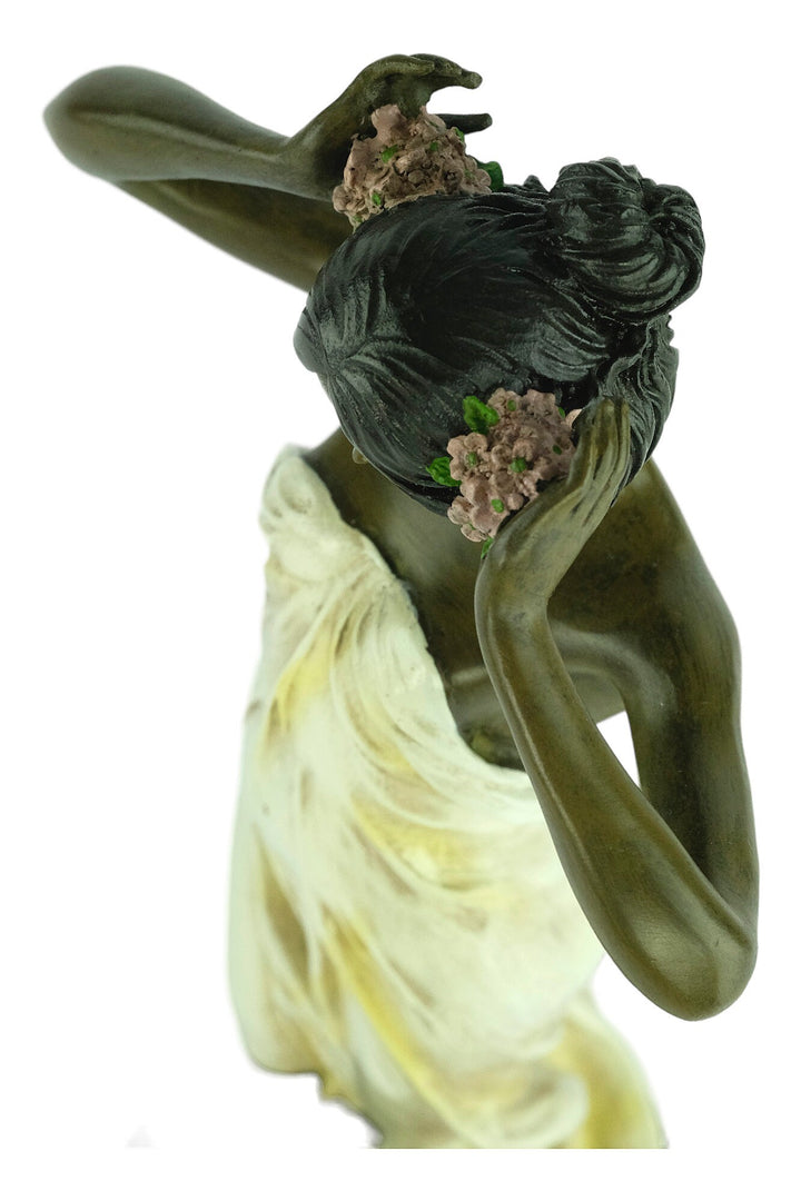 Bronze Nymph Sculpture Painted Bronze Wood Nymph Statue Pittaluga Sculpture Bronze Sculpture in Art Nouveau Style Bronze Female Statue Art