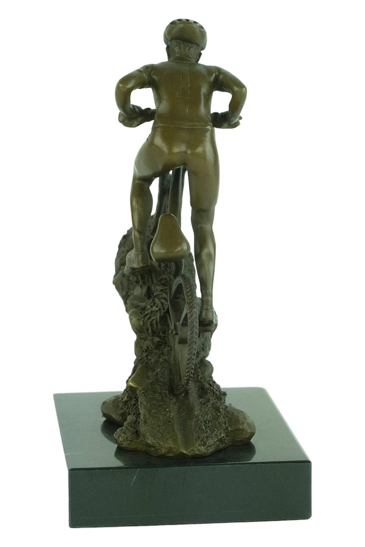 Bronze Mountainbiker Sculpture Outdoor Sports Trophy Bronze Mountainbiker Statue Mountain Biking Gift Biking Lovers Gift Bronze Art Statue