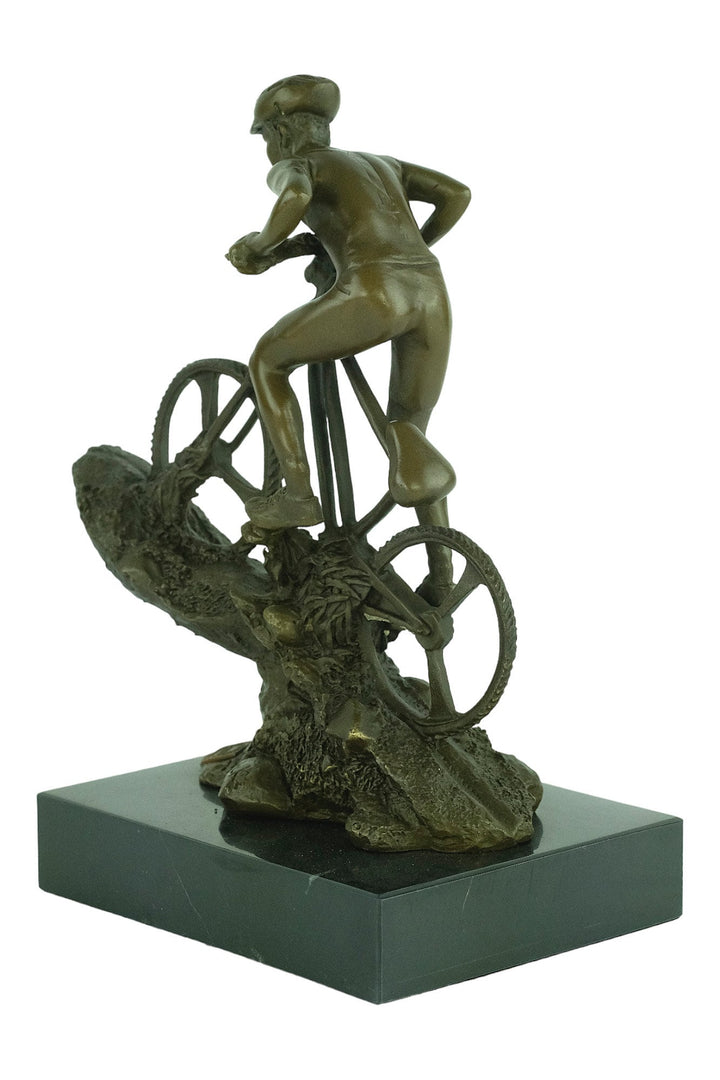 Bronze Mountainbiker Sculpture Outdoor Sports Trophy Bronze Mountainbiker Statue Mountain Biking Gift Biking Lovers Gift Bronze Art Statue