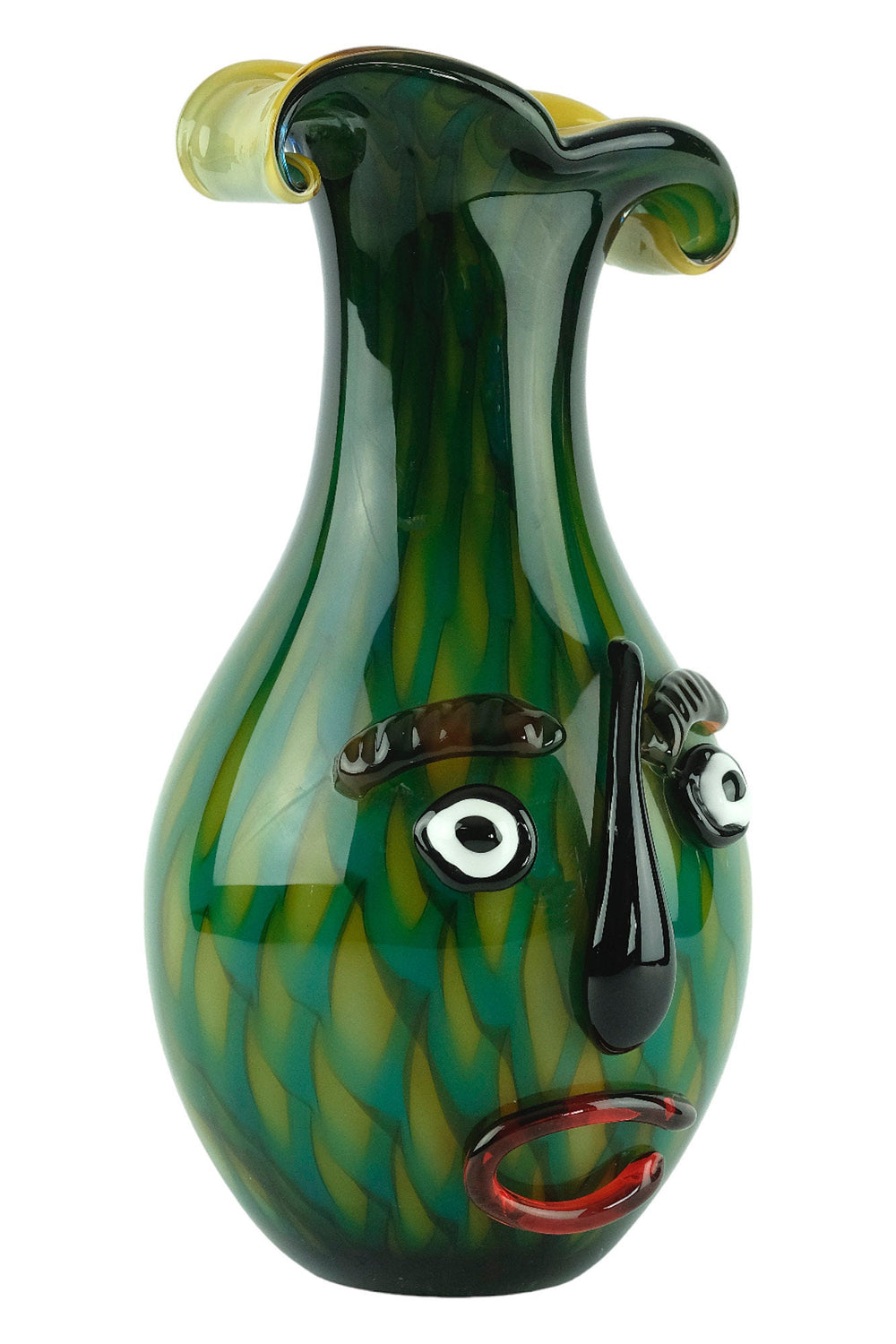 Glass Vase of Female Head in Picasso Style Modern Design Vase in Murano Style Italian Art Flower Holder Unique Vase Decorative Vase Art Work