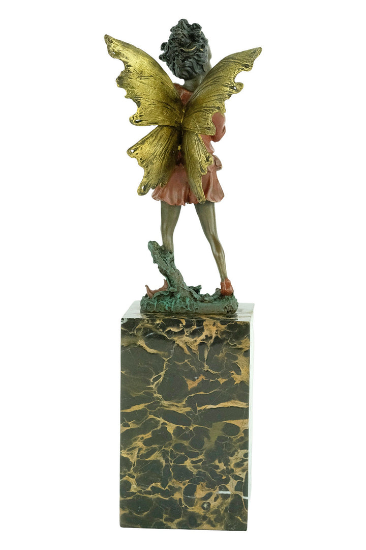 Cold Painted Bronze Winged Fairy Sculpture Bronze Milo Figurine Winged Fairy Statue Bronze Art Sculpture Mythology Figurine Winged Nymph Art