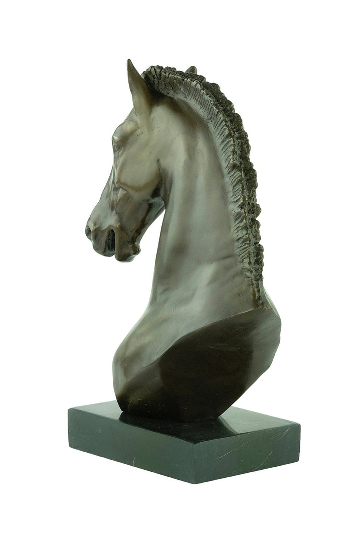 Bronze Horse Head Sculpture Animal Art Figurine Horse Lovers Gift Horse Head Statue Bronze Horse Decoration Horse Art Statue Bronze Horse