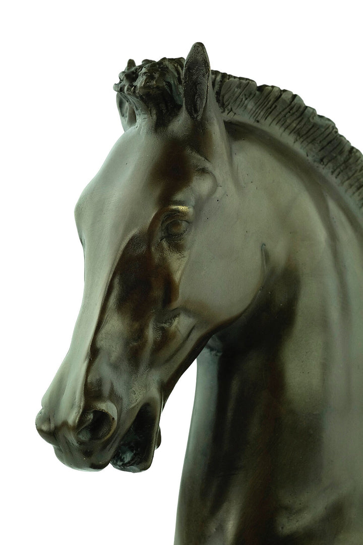 Bronze Horse Head Sculpture Animal Art Figurine Horse Lovers Gift Horse Head Statue Bronze Horse Decoration Horse Art Statue Bronze Horse