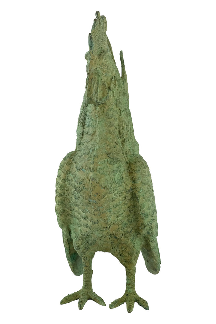Bronze Rooster Sculpture Animal Art Figurine Outdoor Animal Statue Bronze Rooster Statue Farm Animal Sculpture Bronze Garden Sculpture Art