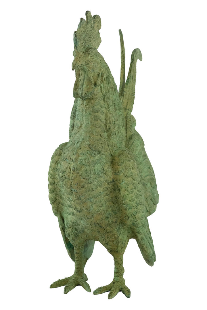 Bronze Rooster Sculpture Animal Art Figurine Outdoor Animal Statue Bronze Rooster Statue Farm Animal Sculpture Bronze Garden Sculpture Art