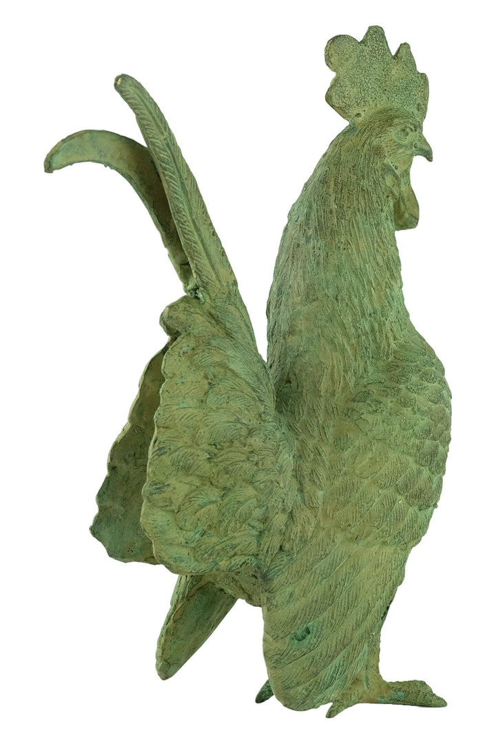 Bronze Rooster Sculpture Animal Art Figurine Outdoor Animal Statue Bronze Rooster Statue Farm Animal Sculpture Bronze Garden Sculpture Art
