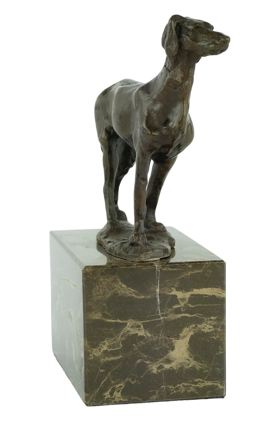 Bronze Greyhound Sculpture Standing Dog Statue Bronze Wildlife Sculpture Bronze Hunting Sculpture Hunting Decoration Dog Lovers Gift Dog Art