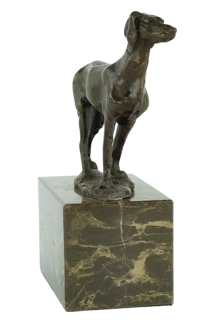 Bronze Greyhound Sculpture Standing Dog Statue Bronze Wildlife Sculpture Bronze Hunting Sculpture Hunting Decoration Dog Lovers Gift Dog Art