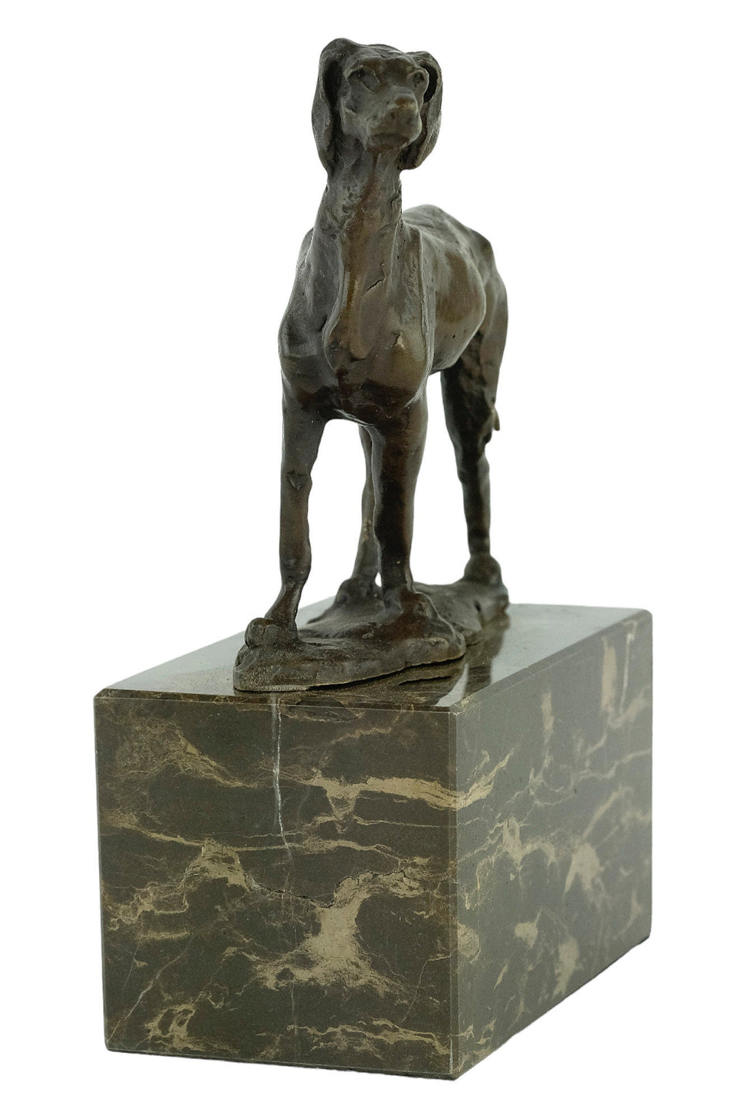 Bronze Greyhound Sculpture Standing Dog Statue Bronze Wildlife Sculpture Bronze Hunting Sculpture Hunting Decoration Dog Lovers Gift Dog Art