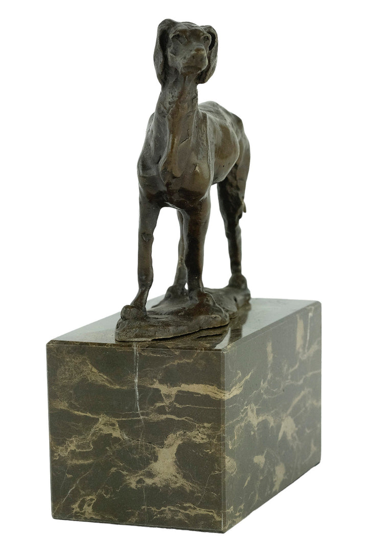 Bronze Greyhound Sculpture Standing Dog Statue Bronze Wildlife Sculpture Bronze Hunting Sculpture Hunting Decoration Dog Lovers Gift Dog Art