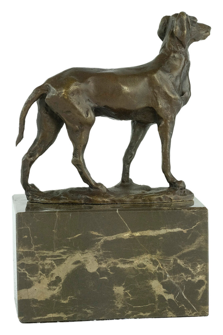 Bronze Greyhound Sculpture Standing Dog Statue Bronze Wildlife Sculpture Bronze Hunting Sculpture Hunting Decoration Dog Lovers Gift Dog Art