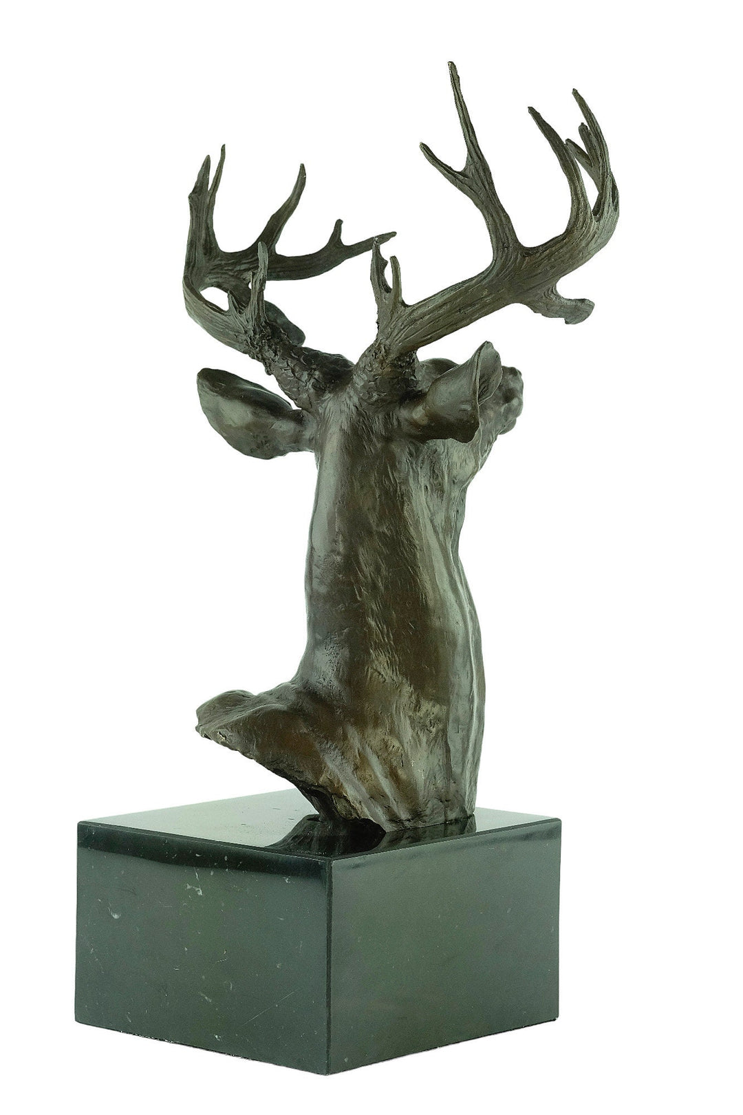 Large Bronze Deer Head Sculpture Hunting Decoration Animal Art Statue Bronze Deer Sculpture Deer Head Statue Bronze Wildlife Sculpture