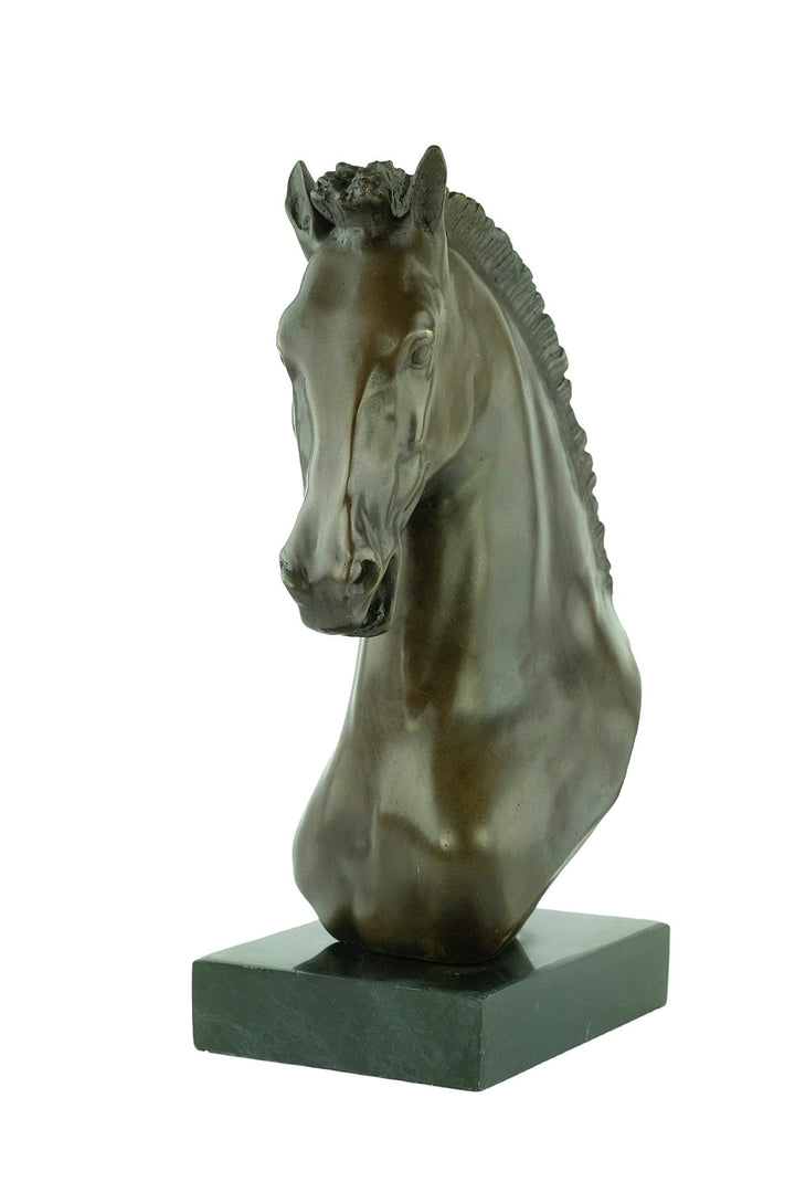 Bronze Horse Head Sculpture Animal Art Figurine Horse Lovers Gift Horse Head Statue Bronze Horse Decoration Horse Art Statue Bronze Horse