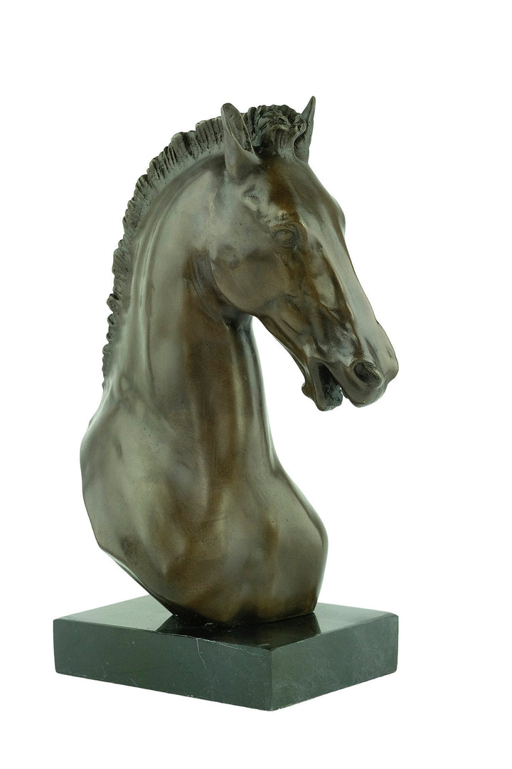 Bronze Horse Head Sculpture Animal Art Figurine Horse Lovers Gift Horse Head Statue Bronze Horse Decoration Horse Art Statue Bronze Horse