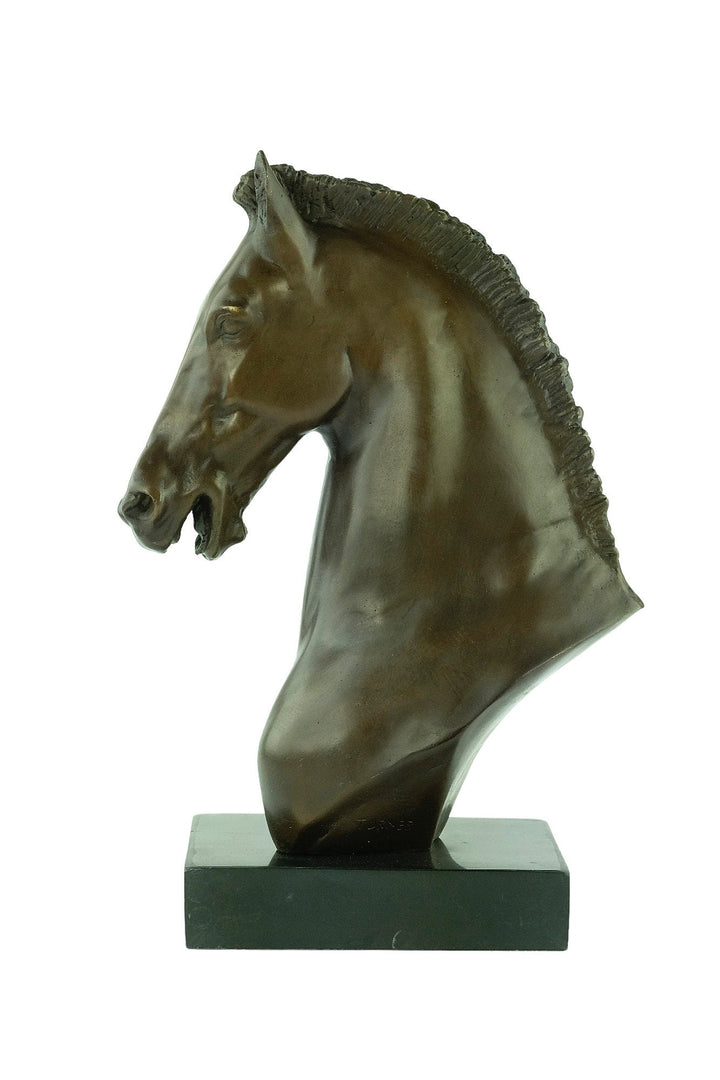 Bronze Horse Head Sculpture Animal Art Figurine Horse Lovers Gift Horse Head Statue Bronze Horse Decoration Horse Art Statue Bronze Horse