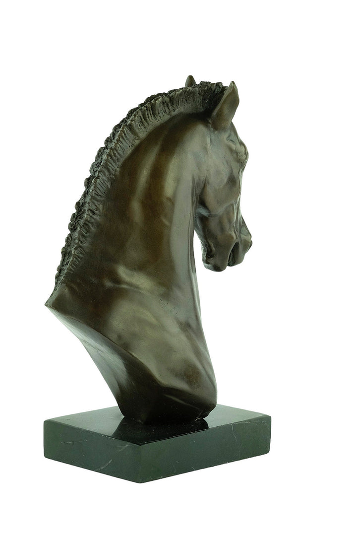 Bronze Horse Head Sculpture Animal Art Figurine Horse Lovers Gift Horse Head Statue Bronze Horse Decoration Horse Art Statue Bronze Horse