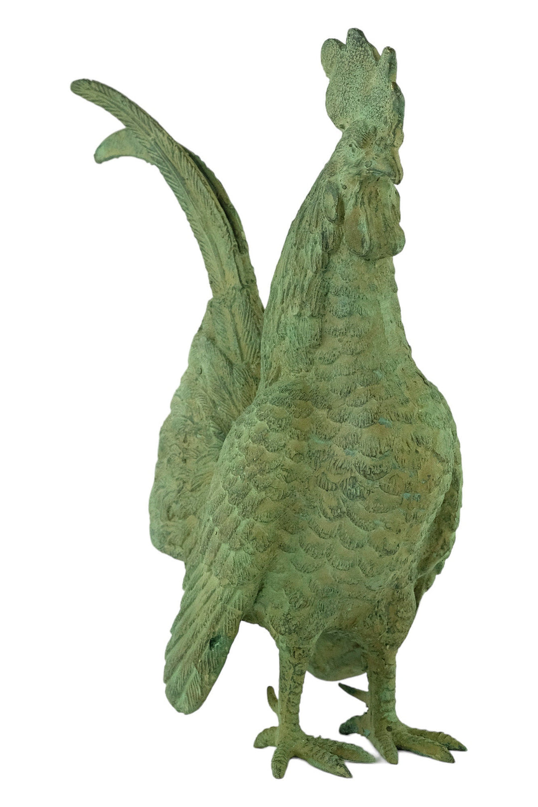 Bronze Rooster Sculpture Animal Art Figurine Outdoor Animal Statue Bronze Rooster Statue Farm Animal Sculpture Bronze Garden Sculpture Art