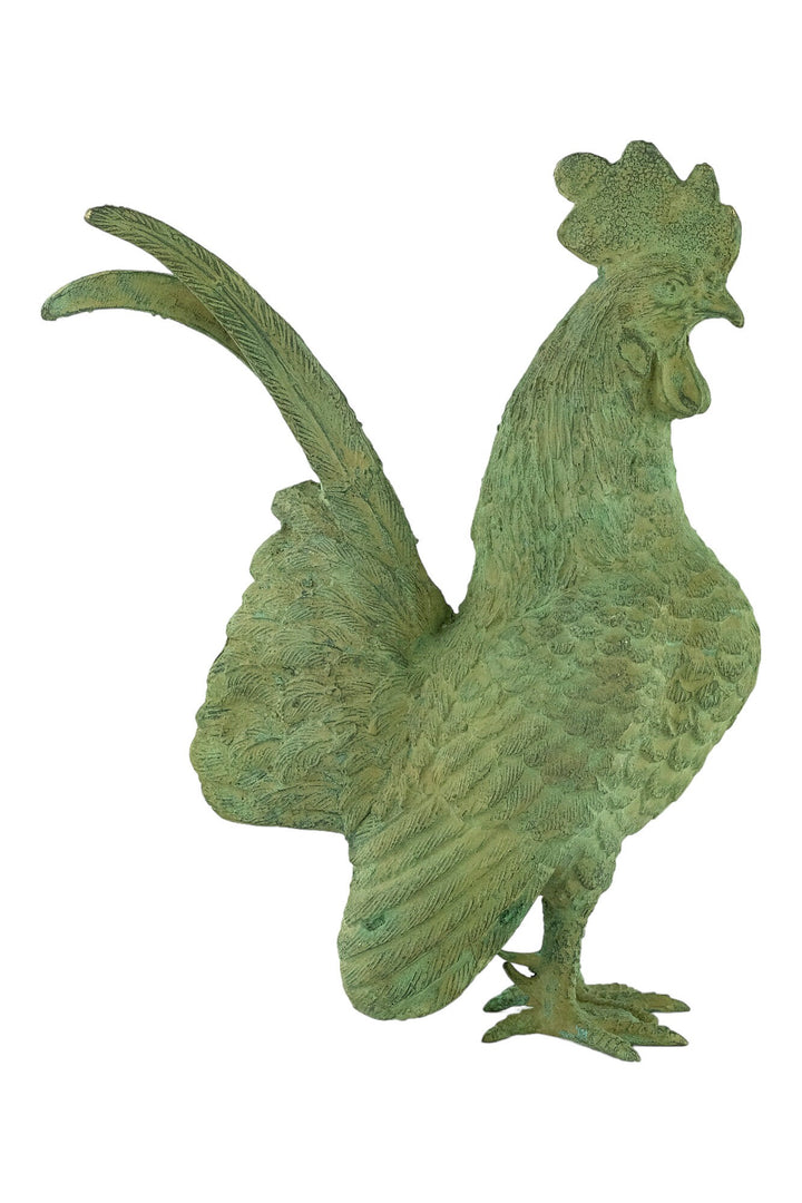 Bronze Rooster Sculpture Animal Art Figurine Outdoor Animal Statue Bronze Rooster Statue Farm Animal Sculpture Bronze Garden Sculpture Art