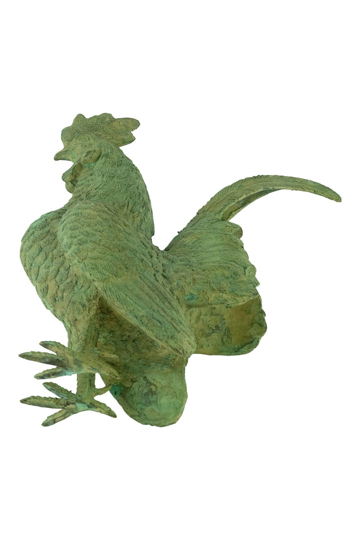 Bronze Rooster Sculpture Animal Art Figurine Outdoor Animal Statue Bronze Rooster Statue Farm Animal Sculpture Bronze Garden Sculpture Art