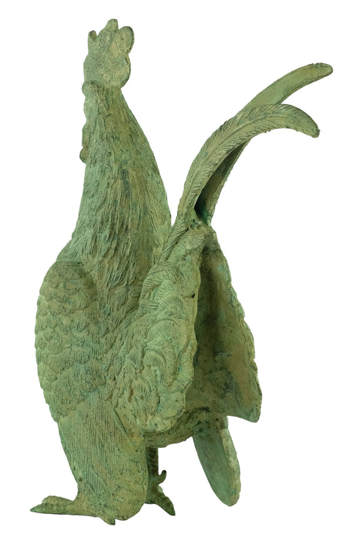 Bronze Rooster Sculpture Animal Art Figurine Outdoor Animal Statue Bronze Rooster Statue Farm Animal Sculpture Bronze Garden Sculpture Art