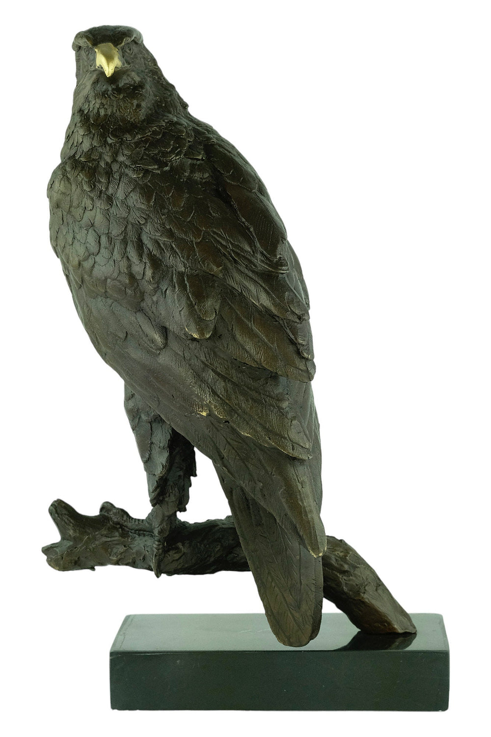 Bronze Eagle on Branch Sculpture Animal Art Figurine Bronze Eagle Statue Bald Eagle Sculpture Hunting Decoration Eagle Lovers Gift Bird Art
