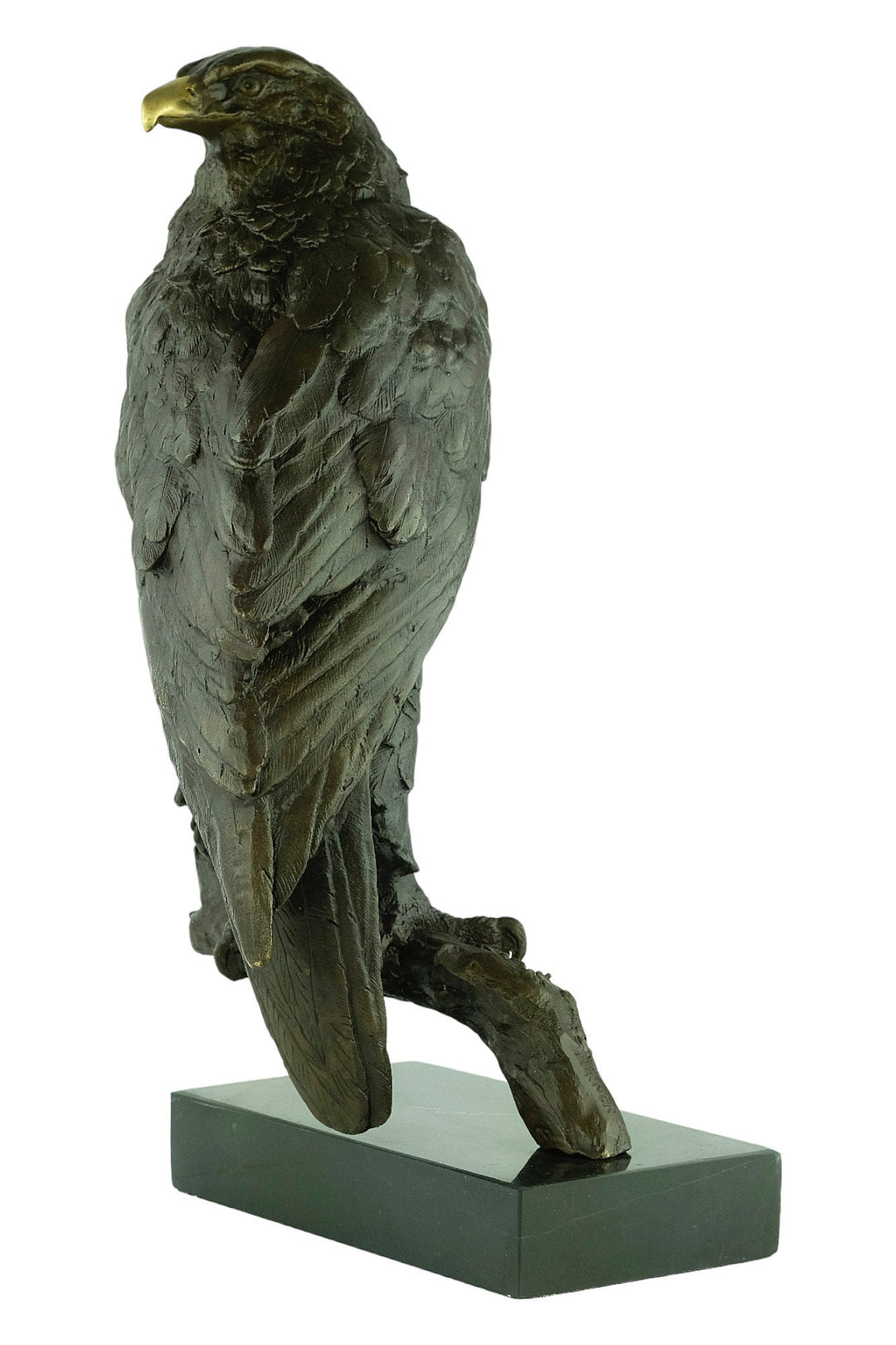 Bronze Eagle on Branch Sculpture Animal Art Figurine Bronze Eagle Statue Bald Eagle Sculpture Hunting Decoration Eagle Lovers Gift Bird Art