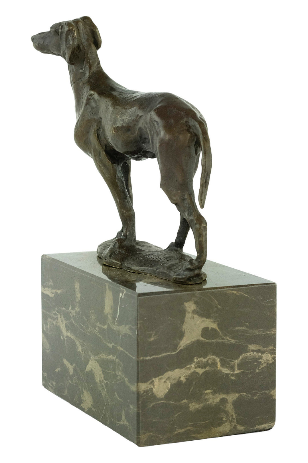 Bronze Greyhound Sculpture Standing Dog Statue Bronze Wildlife Sculpture Bronze Hunting Sculpture Hunting Decoration Dog Lovers Gift Dog Art