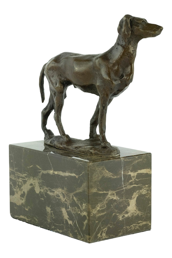 Bronze Greyhound Sculpture Standing Dog Statue Bronze Wildlife Sculpture Bronze Hunting Sculpture Hunting Decoration Dog Lovers Gift Dog Art