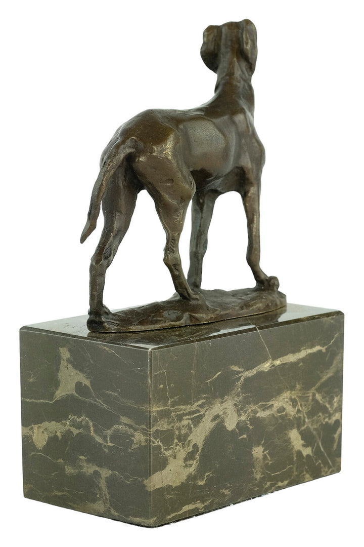 Bronze Greyhound Sculpture Standing Dog Statue Bronze Wildlife Sculpture Bronze Hunting Sculpture Hunting Decoration Dog Lovers Gift Dog Art