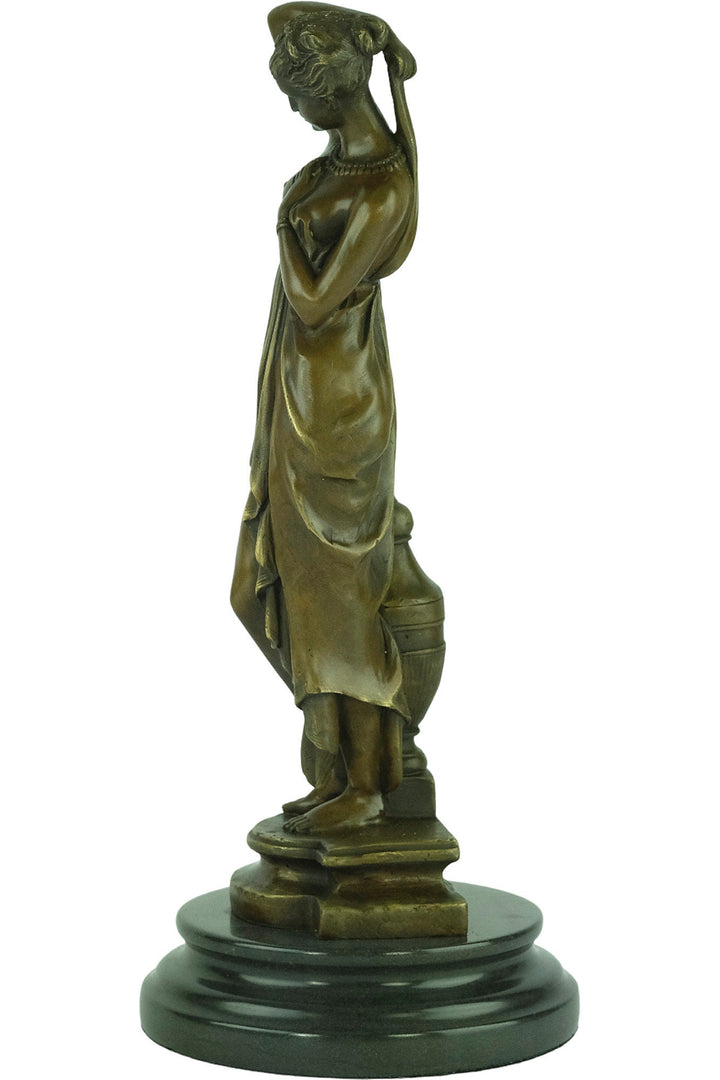 Bronze Sculpture of a Bathing Female Bronze Phryne Statue Greek Goddess Bronze Figurine Classic Bronze Sculpture Greek Mythology Art