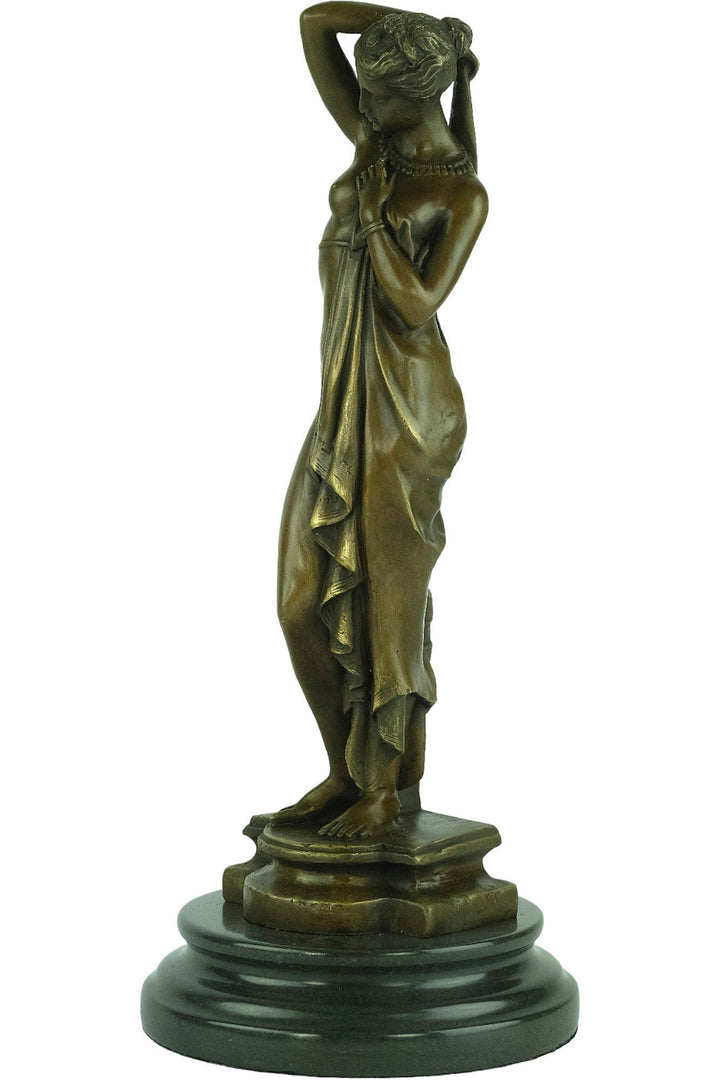 Bronze Sculpture of a Bathing Female Bronze Phryne Statue Greek Goddess Bronze Figurine Classic Bronze Sculpture Greek Mythology Art