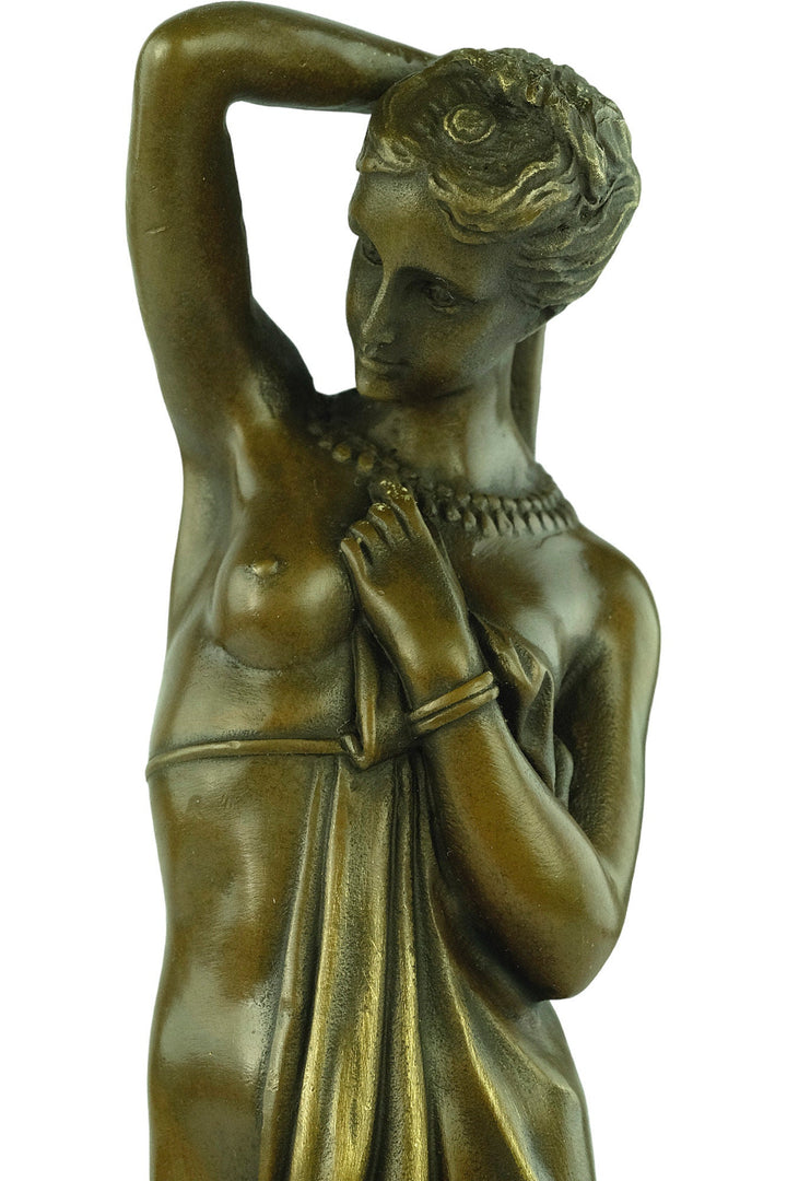 Bronze Sculpture of a Bathing Female Bronze Phryne Statue Greek Goddess Bronze Figurine Classic Bronze Sculpture Greek Mythology Art