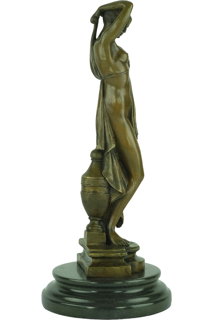 Bronze Sculpture of a Bathing Female Bronze Phryne Statue Greek Goddess Bronze Figurine Classic Bronze Sculpture Greek Mythology Art