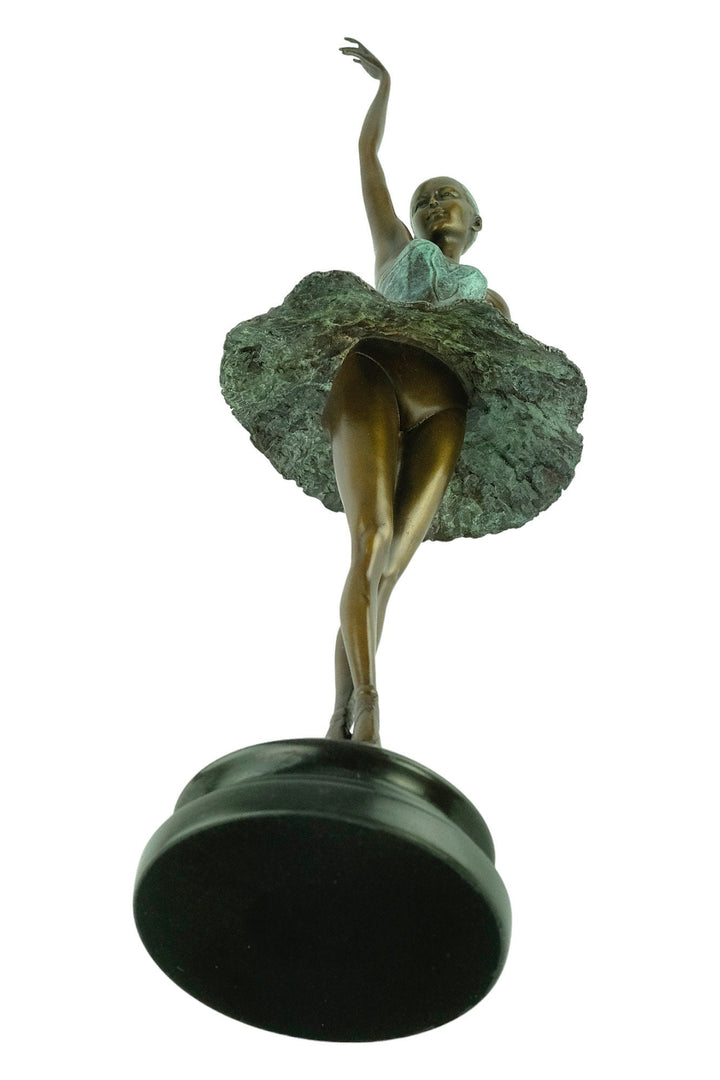 Bronze Ballerina Sculpture Graceful Ballet Dancer Statue Bronze Milo Sculpture Ballet Lovers Gift Dancing Female Sculpture Modern Art Statue