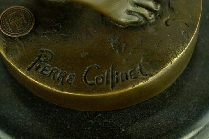Large Bronze Winged Female Sculpture signed Pierre Collinet Bronze Winged Angel Statue Bronze Female Sculpture Large Bronze Mythology Statue
