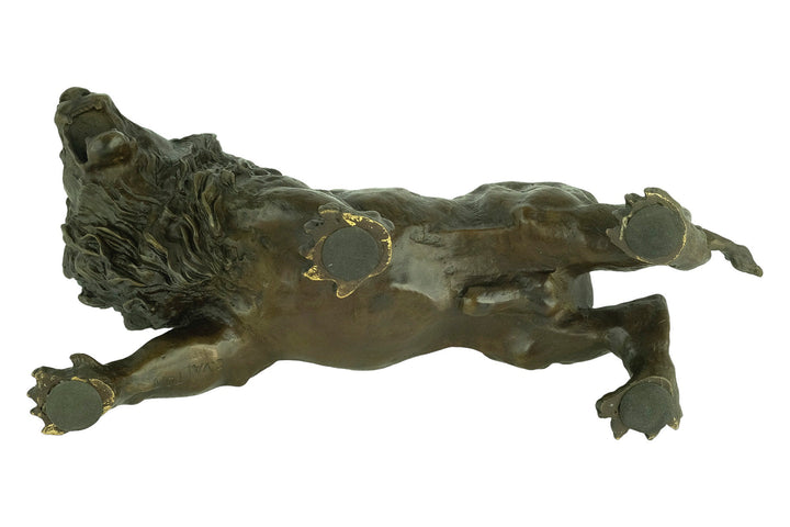 Bronze Roaring Lion Sculpture Bronze Wildlife Sculpture Bronze Lion Statue Walking Lion Sculpture Growling Lion Art Lion Decoration Valton
