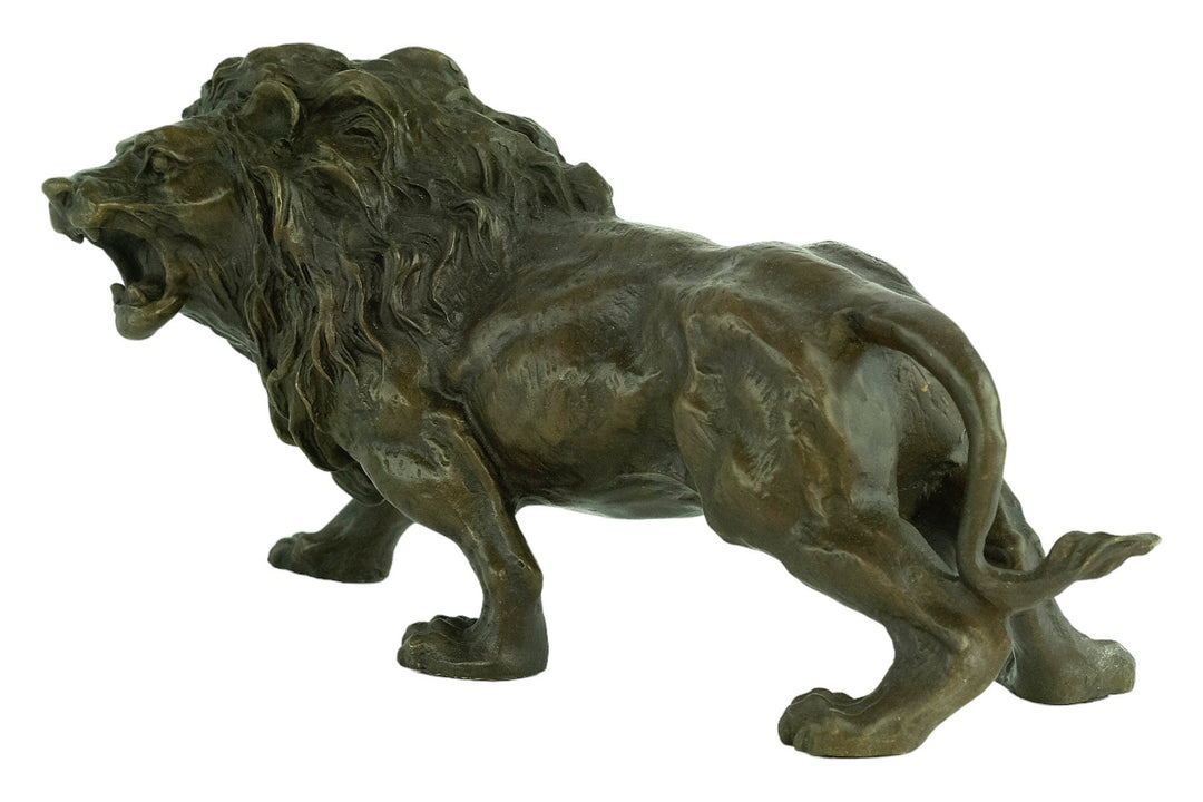 Bronze Roaring Lion Sculpture Bronze Wildlife Sculpture Bronze Lion Statue Walking Lion Sculpture Growling Lion Art Lion Decoration Valton