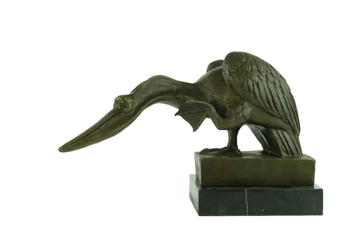 Bronze Pelican Sculpture signed Milo Animal Art Sculpture Pelican Decoration Bronze Pelican Statue Wildlife Sculpture Pelican Lovers Gift