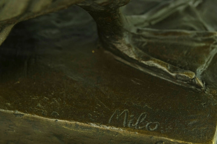 Bronze Pelican Sculpture signed Milo Animal Art Sculpture Pelican Decoration Bronze Pelican Statue Wildlife Sculpture Pelican Lovers Gift