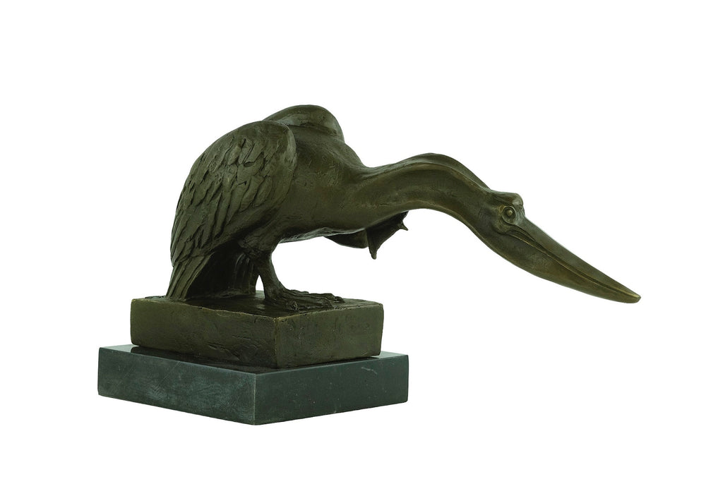 Bronze Pelican Sculpture signed Milo Animal Art Sculpture Pelican Decoration Bronze Pelican Statue Wildlife Sculpture Pelican Lovers Gift