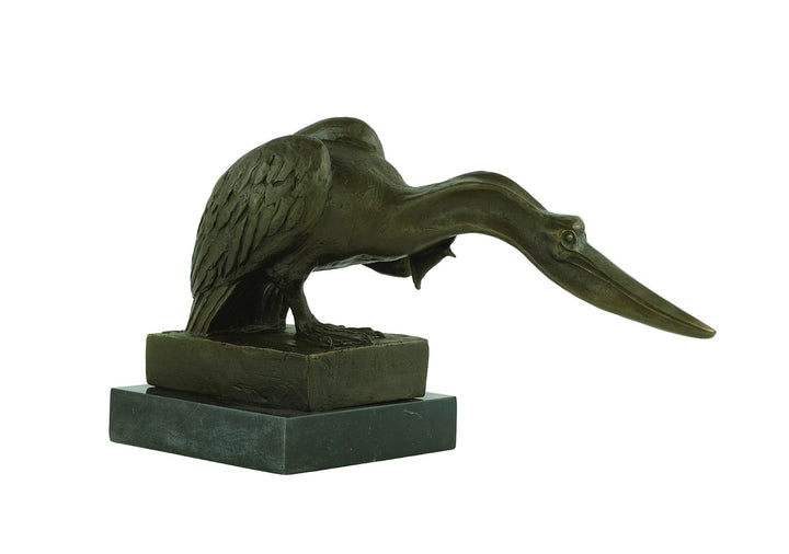 Bronze Pelican Sculpture signed Milo Animal Art Sculpture Pelican Decoration Bronze Pelican Statue Wildlife Sculpture Pelican Lovers Gift