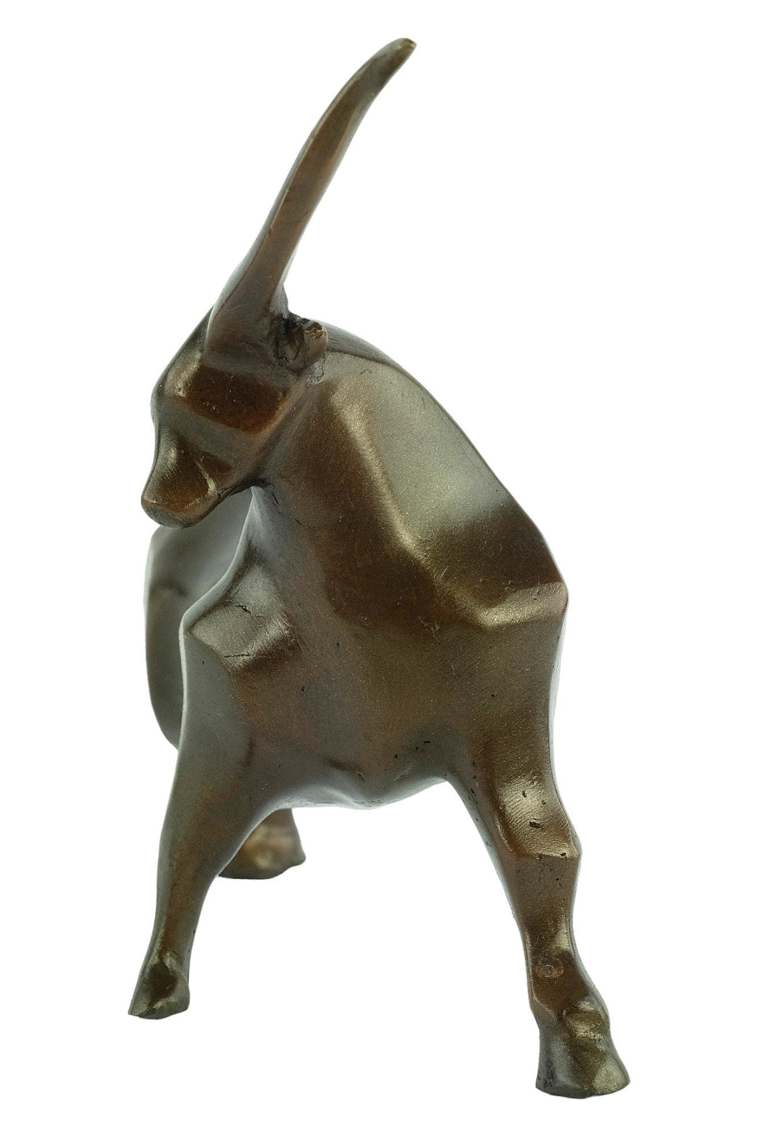 Bronze Long Horned Bull Sculpture in Art Deco style Bronze Texas Longhorn Statue Animal Art Figurine Bronze Bull Sculpture Bull Lovers Gift