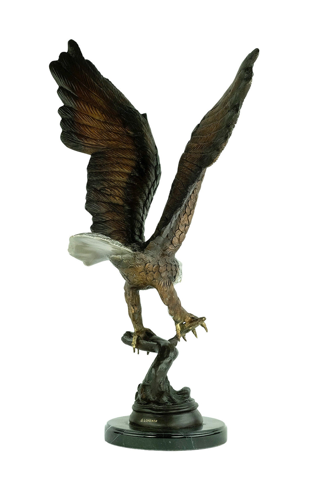 Bronze Sculpture of a Fishing Eagle Wildlife Sculpture Hunting Decoration Bronze Eagle Statue Eagle Lovers Gift American Eagle Sculpture