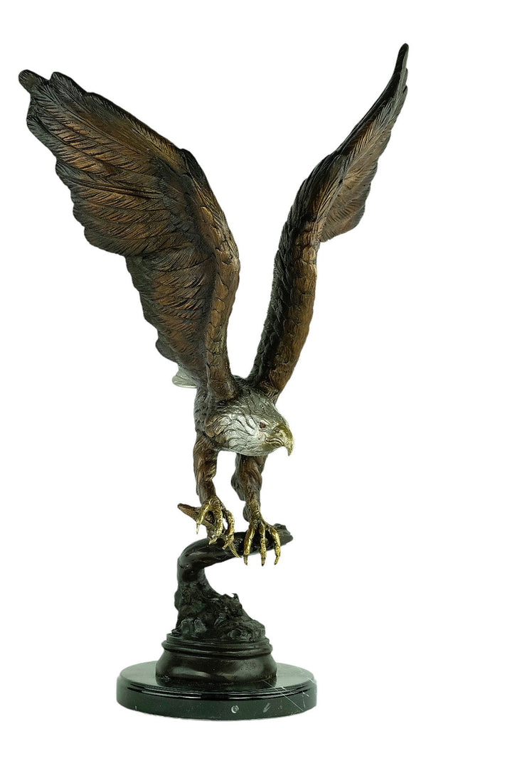 Bronze Sculpture of a Fishing Eagle Wildlife Sculpture Hunting Decoration Bronze Eagle Statue Eagle Lovers Gift American Eagle Sculpture