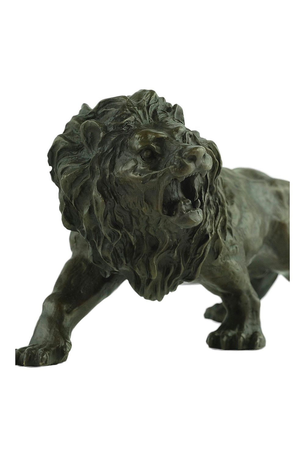 Bronze Roaring Lion Sculpture Bronze Wildlife Sculpture Bronze Lion Statue Walking Lion Sculpture Growling Lion Art Lion Decoration Valton