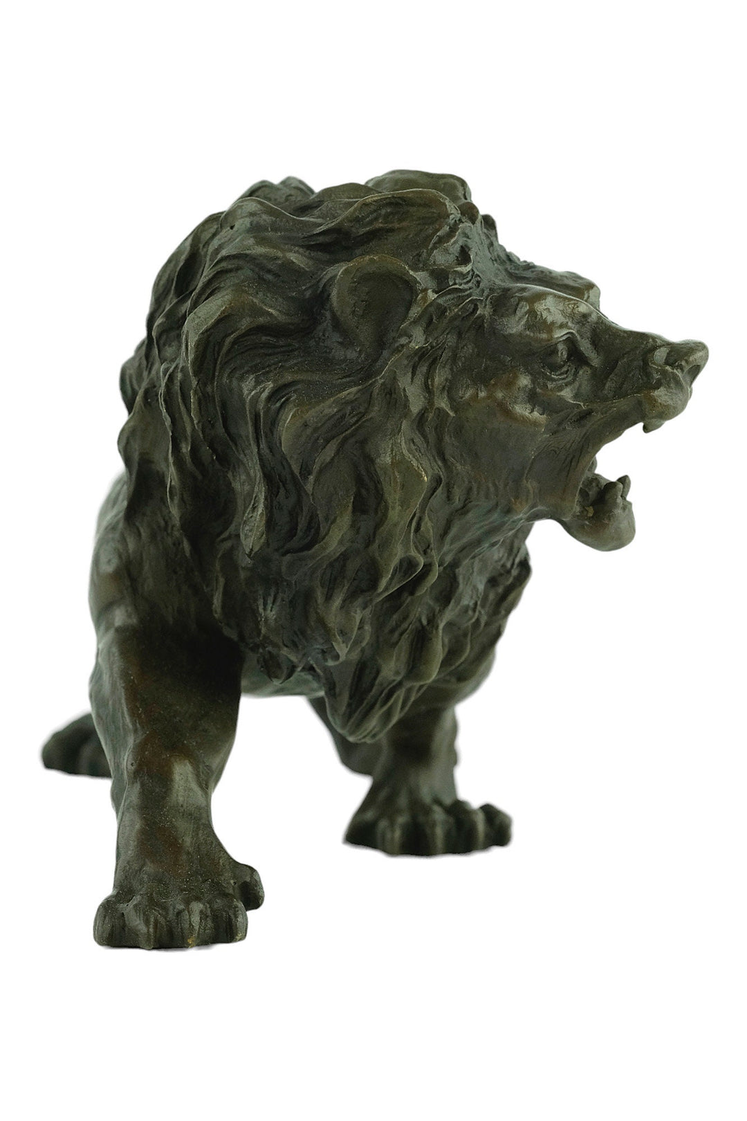 Bronze Roaring Lion Sculpture Bronze Wildlife Sculpture Bronze Lion Statue Walking Lion Sculpture Growling Lion Art Lion Decoration Valton